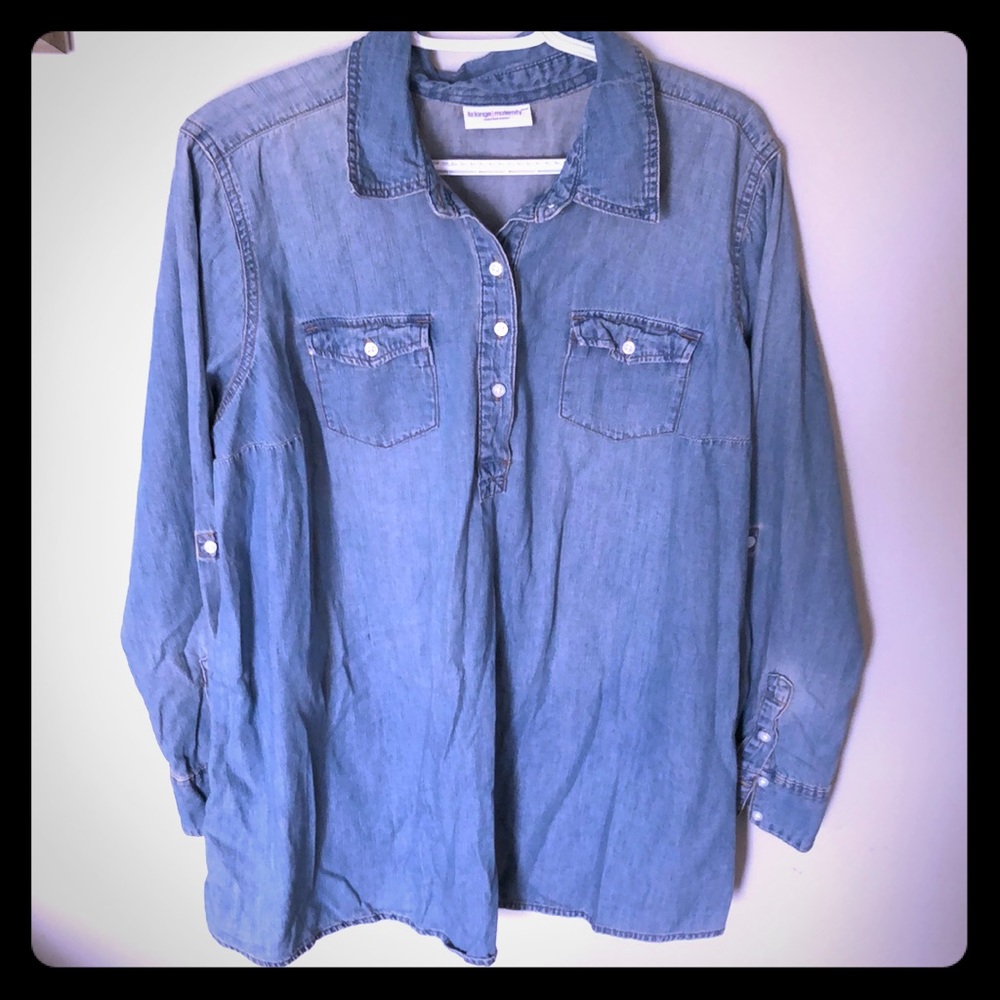 Liz Lange Maternity Chambray Dress/Top